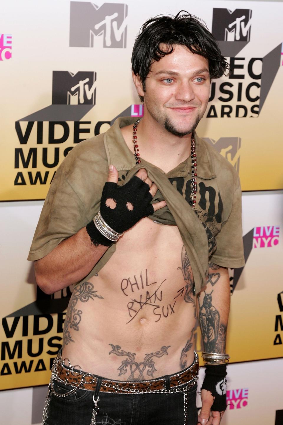 "Jackass" star Bam Margera is shown at the 2006 MTV Video Music Awards.