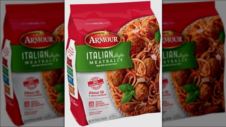 bag of Armour Italian meatballs