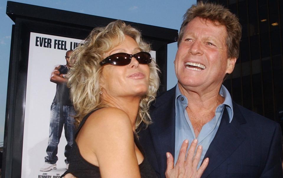 With Farrah Fawcett in 2003