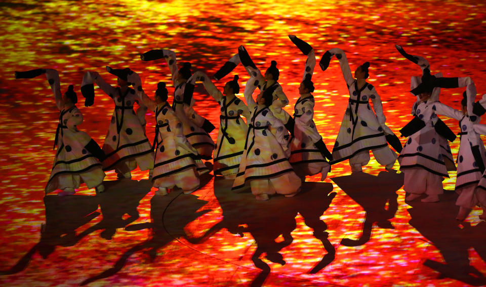 Dancers perform "The Land of Peace" segment.