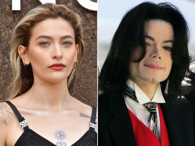 <p>Justin Sullivan/Getty</p> Paris Jackson in 2023; Michael Jackson in 2005.