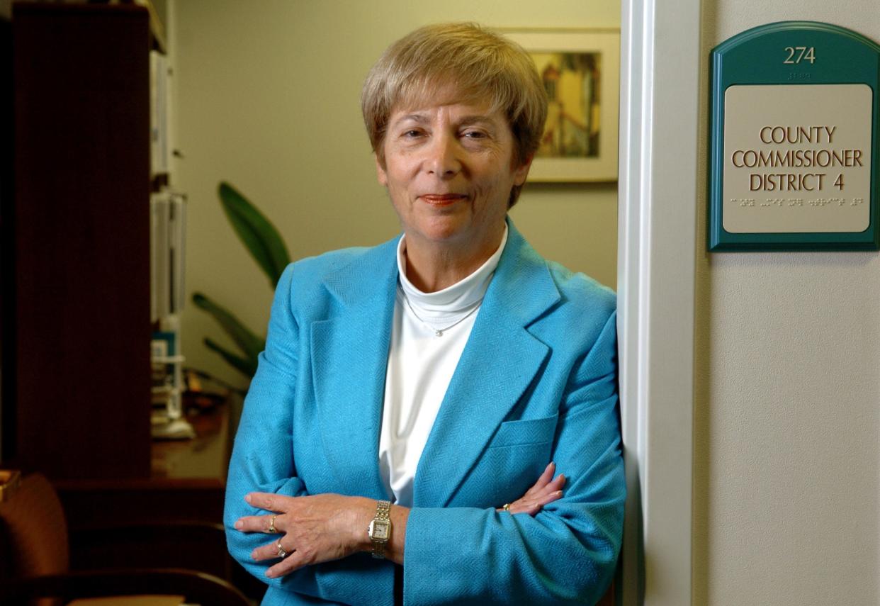 Former Sarasota County Commissioner Nora Patterson, in her office in March 2006. Patterson, who served four terms on the County Commission and two on the Sarasota City Commission, died Thursday night at age 79.