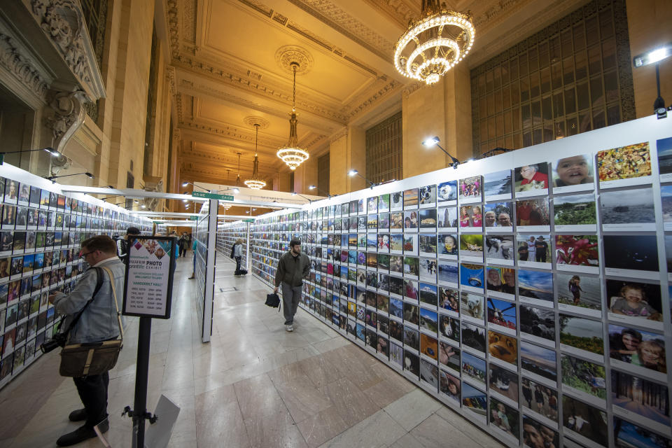 Vanderbilt Hall inside New York City's landmark Grand Central Terminal hosts the wonderful collection of photos. (Photo: Gordon Donovan/Yahoo News)