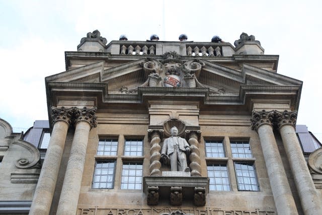 A statue of Cecil Rhodes 