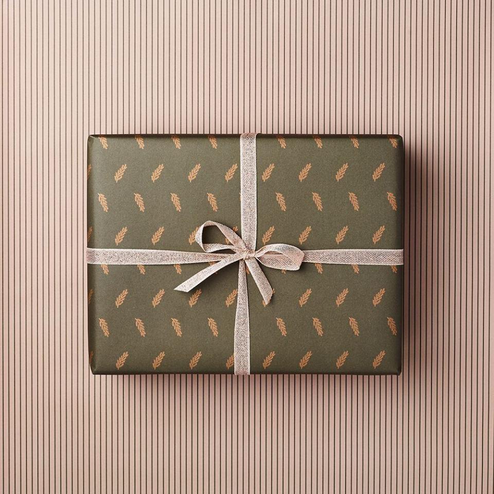 5) ‘Spruce and Stripe’ double-sided wrapping paper, Katie Leamon