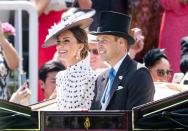 <p>On the penultimate day of the races, <a href="https://www.townandcountrymag.com/style/fashion-trends/a40288102/kate-middleton-polka-dot-dress-royal-ascot-2022-photos/" rel="nofollow noopener" target="_blank" data-ylk="slk:Kate Middleton opted for a polka dot dress;elm:context_link;itc:0;sec:content-canvas" class="link ">Kate Middleton opted for a polka dot dress</a>, channeling her late mother-in-law Princess Diana.</p><p><a class="link " href="https://www.townandcountrymag.com/society/tradition/g40285657/royal-family-ascot-2022-photos/" rel="nofollow noopener" target="_blank" data-ylk="slk:See all the Royal Ascot photos here;elm:context_link;itc:0;sec:content-canvas">See all the Royal Ascot photos here</a></p>