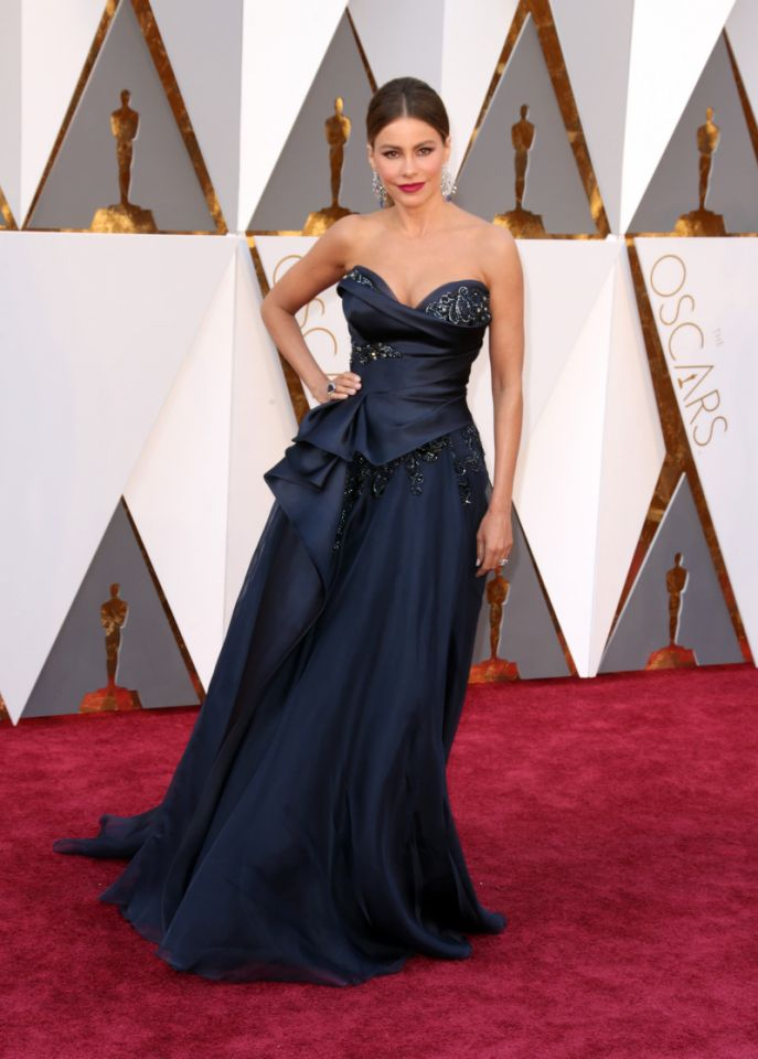 Le meilleur : Sofia Vergara porte Marchesa à la 88e cérémonie des Oscars, le 28 février 2016 à Hollywood en Californie.