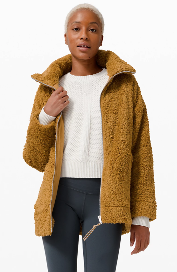 Lululemon Oh So Sherpa Half Zip Trench 12