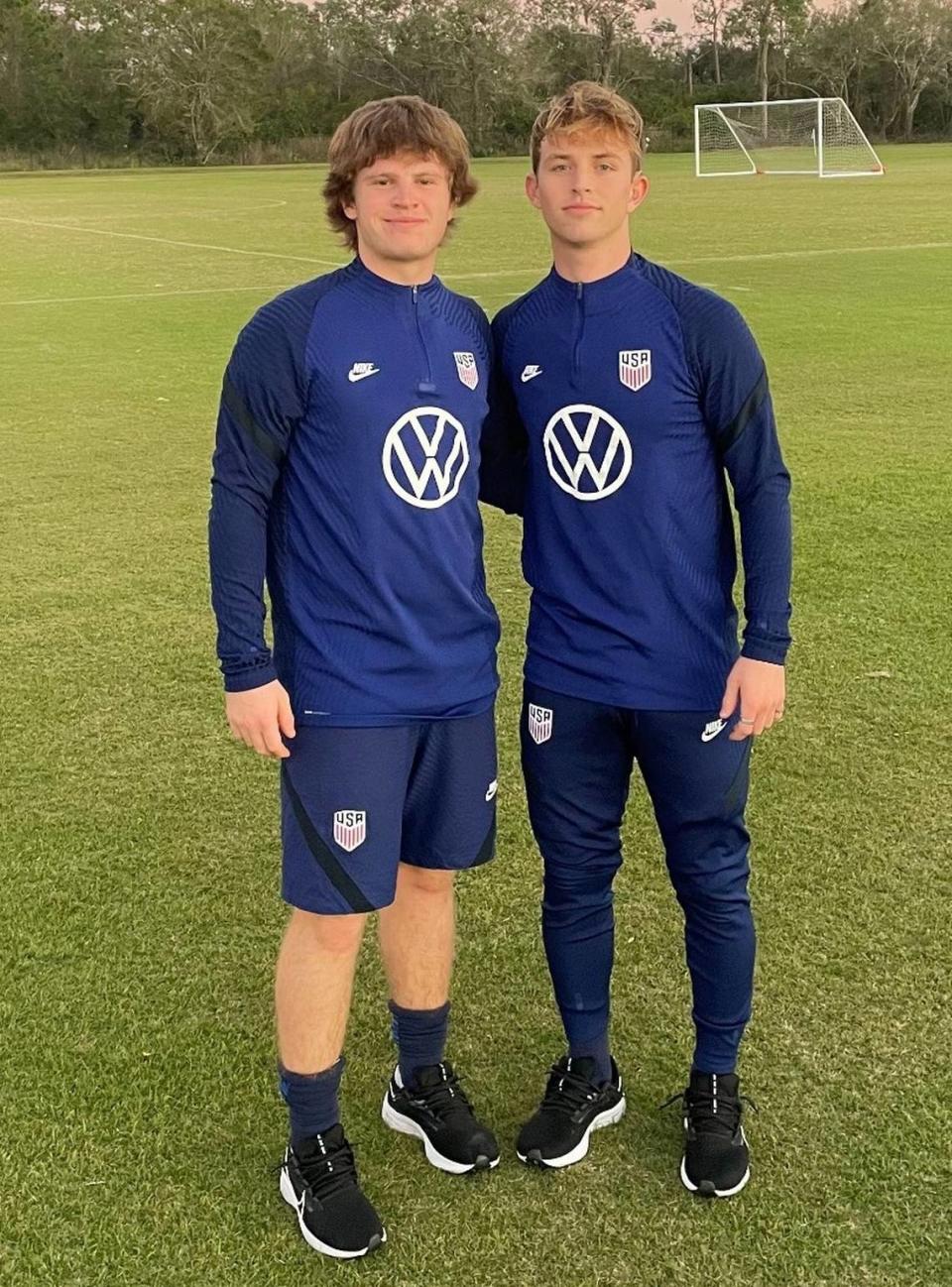 Dawson Anderson, left, and Braden Anderson will play for the U.S. men’s national soccer team at the upcoming World Deaf Football Championships in Malaysia.