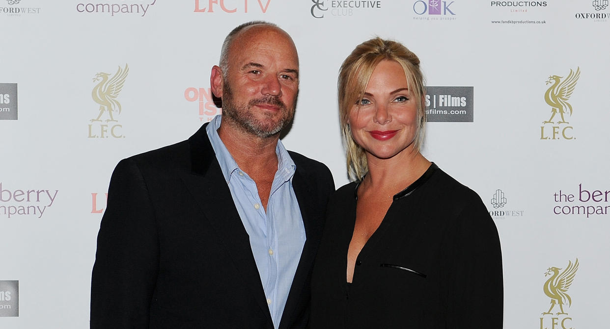 Samantha Womack and Mark Womack at the World Premiere of "One Night In Istanbul" at Odeon cinema in Liverpool One on September 10, 2014 in Liverpool, England. (Photo by John Powell/Liverpool FC via Getty Images)