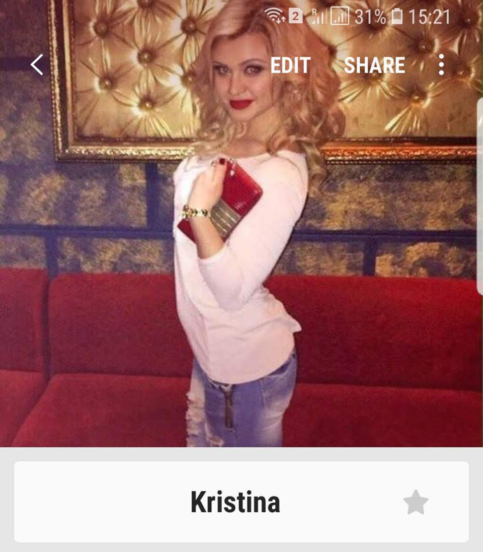 Kristina. la supuesta organizadora de bodas