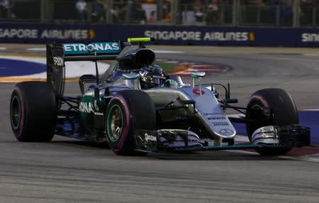 Formula One - F1 - Singapore Grand Prix - Marina Bay, Singapore- 17/9/16 Mercedes' Nico Rosberg of Germany in action during third practice. REUTERS/Jeremy Lee