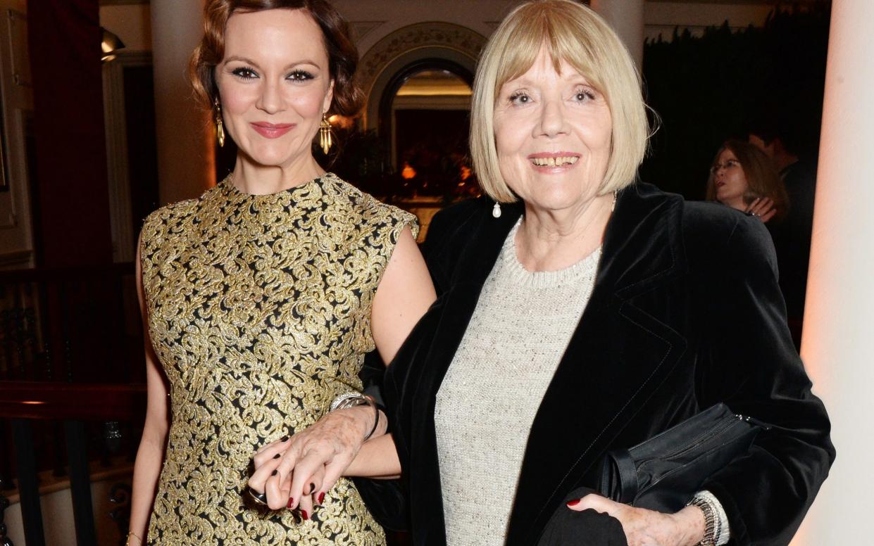 Dame Diana Rigg and her daughter, Rachael Stirling, attend a champagne reception at the 60th London Evening Standard Theatre Awards at the London Palladium in November  2014