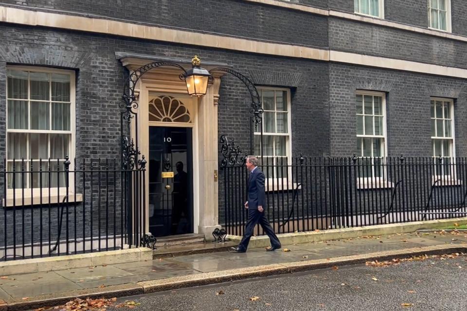 David Cameron makes his dramatic return to Downing Street on Monday (Sam Hall/PA)