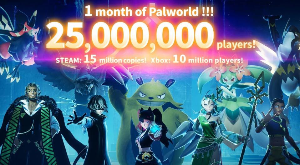 Palworld supera los 25 millones de jugadores