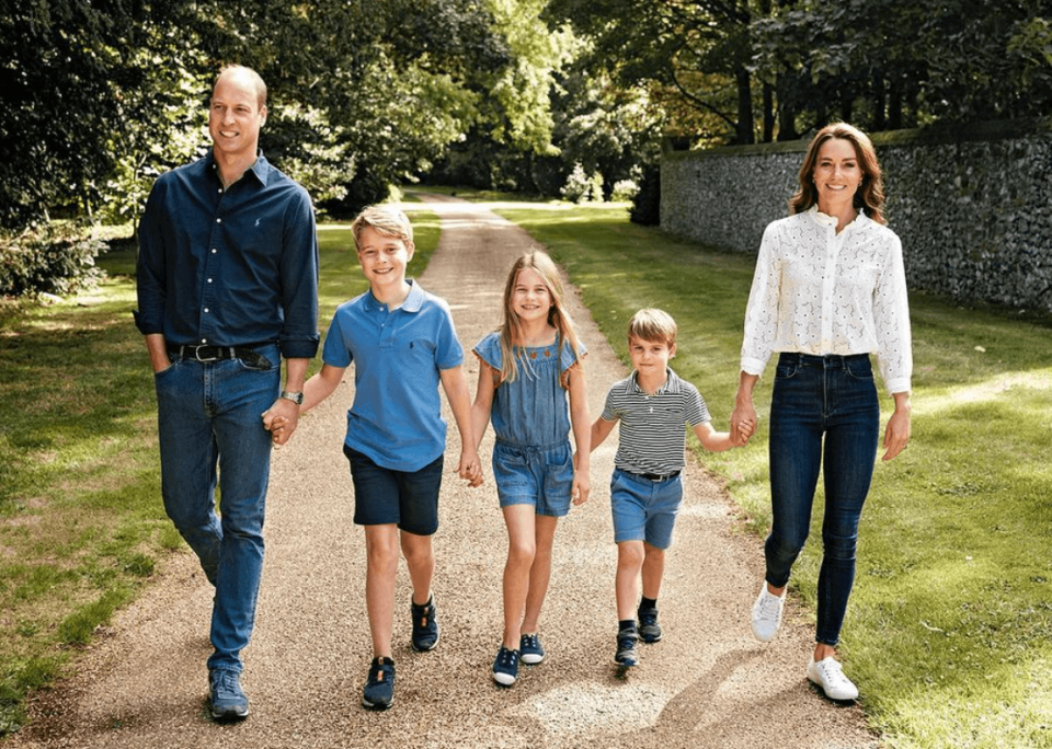 威廉王子與凱特王妃婚後育有3個孩子，分別是喬治王子、夏綠蒂公主、路易小王子。（翻攝自princeandprincessofwales IG）