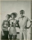 Ethel Kennedy (wife of Robert F. Kennedy) smiles, Jackie Kennedy gazes, and JFK can't help but look stylish in Wayfarer-like shades. Photo taken in 1954. <a href="http://www.mcinnisauctions.com/" rel="nofollow noopener" target="_blank" data-ylk="slk:(Photo courtesy of John McInnis Auctioneers);elm:context_link;itc:0;sec:content-canvas" class="link ">(Photo courtesy of John McInnis Auctioneers)</a>