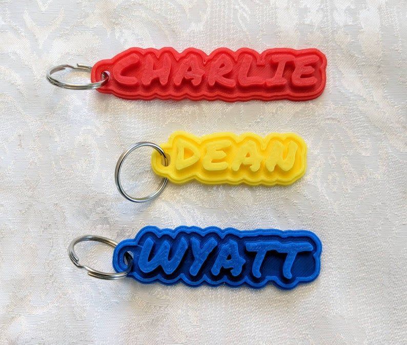 Personalized 3D Printed Keychain