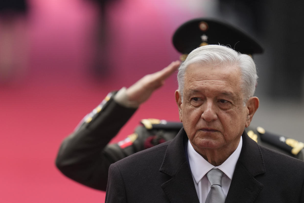 López Obrador en Chile (AP Photo/Esteban Felix)