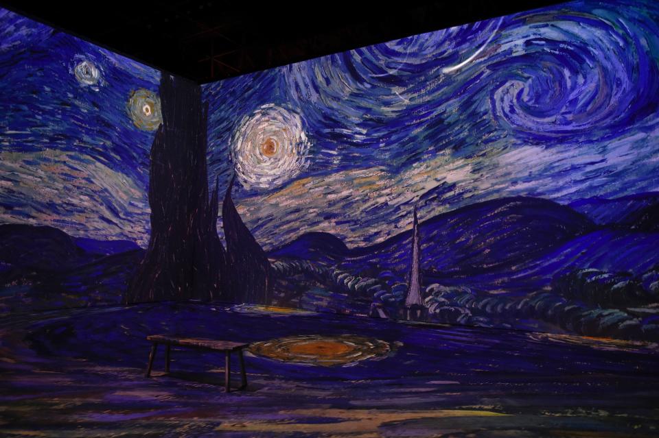 "Starry Night" is among the many works by Vincent Van Gogh showcased in pixels at Beyond Van Gogh: The Immersive Experience, open May 24-June 26 at James Brown Arena in Augusta.