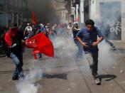 Protests against Ecuador's President Lenin Moreno's austerity measures, in Quito