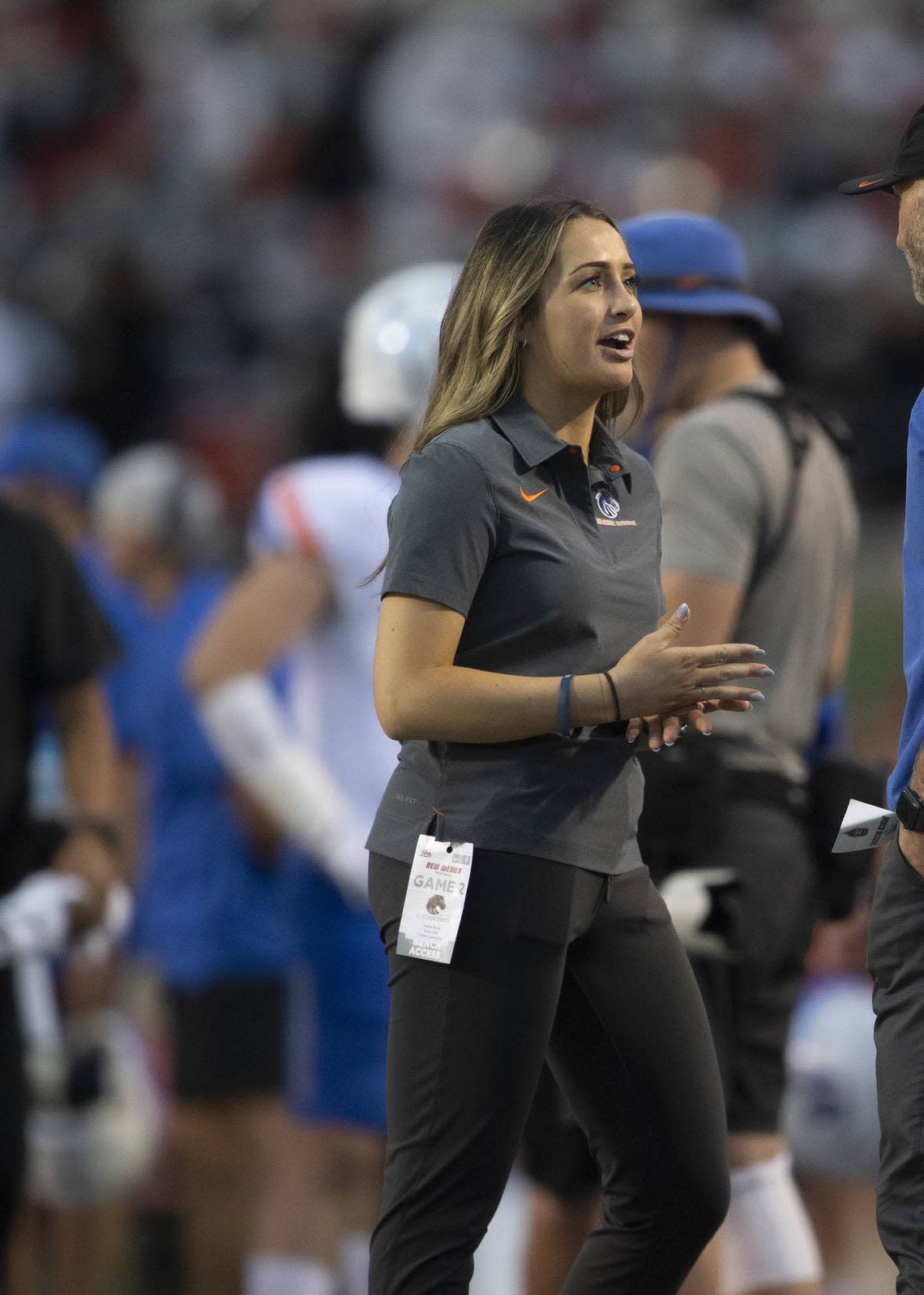 Sophie Warda is the graduate assistant of football operations for Boise State. She helps coordinate every associated with team travel.