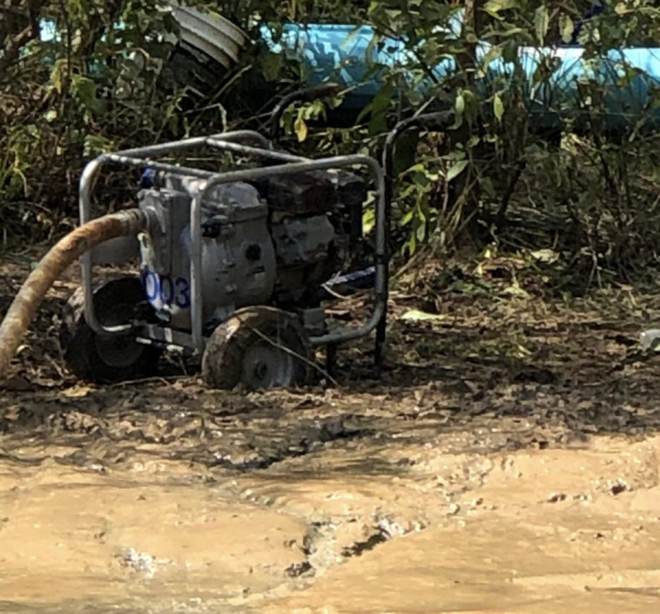 The family rented the equipment after the Butler COunty Sheriff’s Office said they did not have the one needed to drain the pump last year (Connie Goodwin/Facebook)