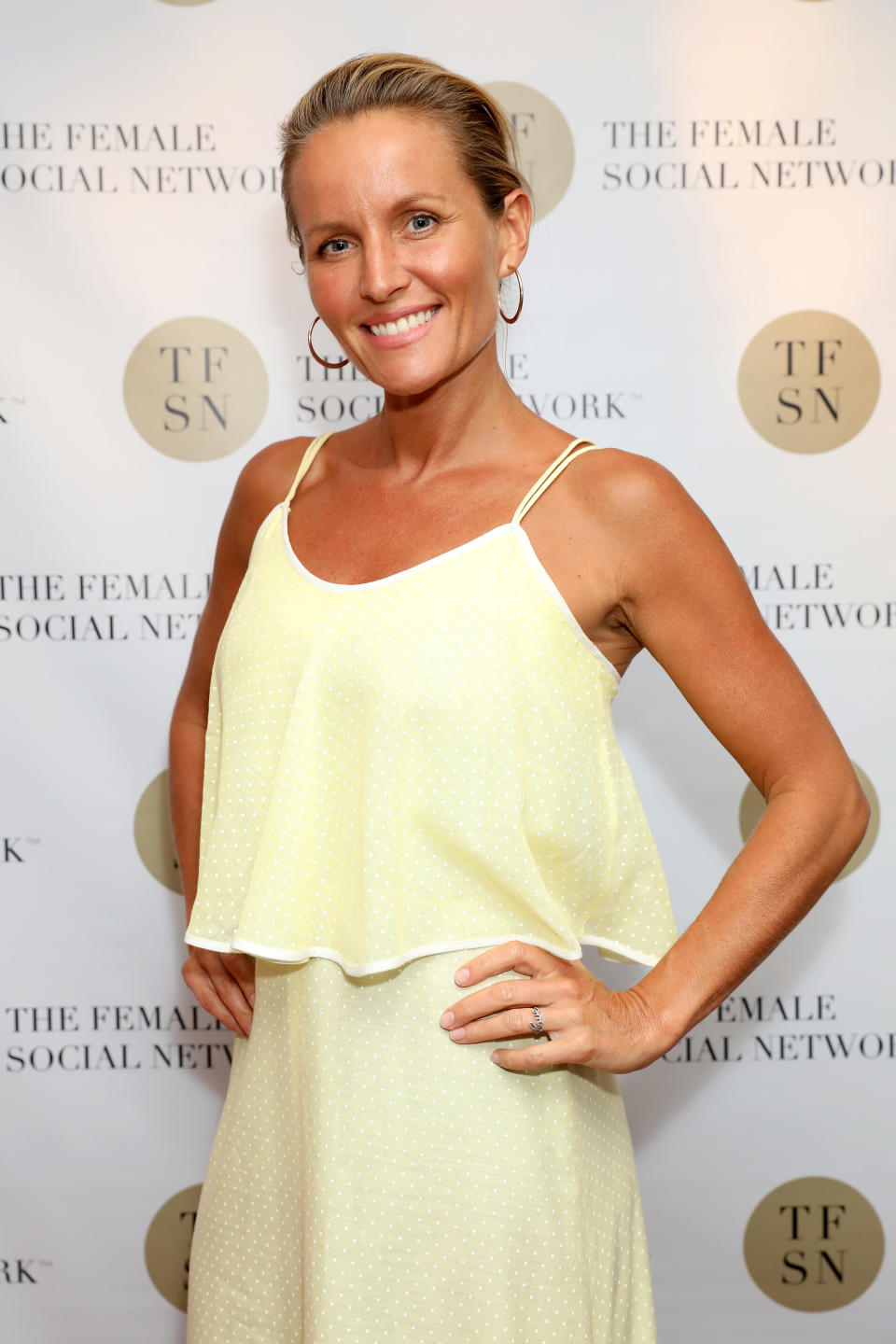 LONDON, ENGLAND - JUNE 26: Davinia Taylor attends the UK launch of The Female Social Network at The Ivy on June 26, 2019 in London, England. (Photo by David M. Benett/Dave Benett/Getty Images for The Female Social Network (TFSN))