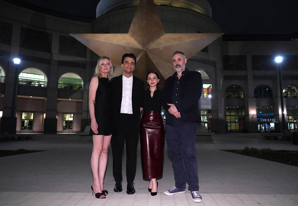 Kirsten Dunst, Wagner Moura, Cailee Spaeny and Alex Garland attend a screening of A24’s Civil War at Bullock Texas State History Museum at SXSW on Thurs, March 14th in Austin, Texas.