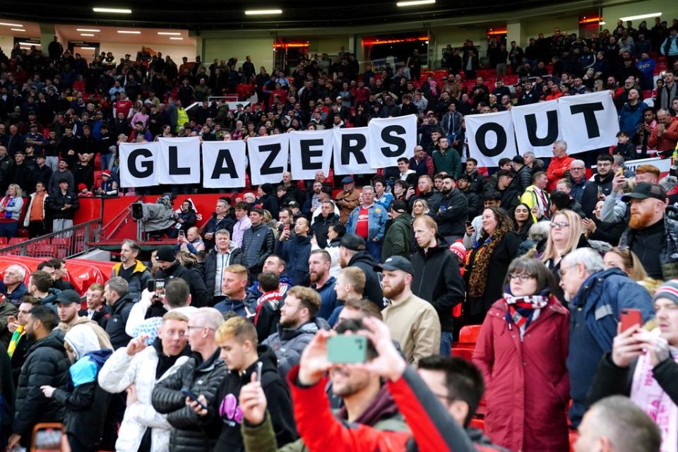 Manchester United fans protested against the Glazer family (Martin Rickett/PA) (PA Wire)