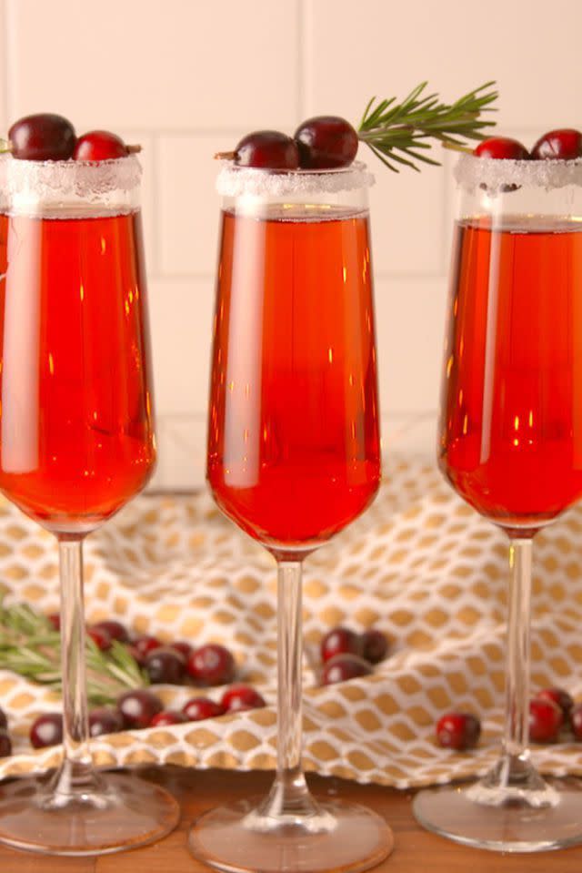 <p>You'll certainly feel holly and jolly after these mimosas.</p><p><em><a href="https://www.delish.com/cooking/recipe-ideas/recipes/a50162/cranberry-mimosas-recipe/" rel="nofollow noopener" target="_blank" data-ylk="slk:Get the recipe from Delish»;elm:context_link;itc:0;sec:content-canvas" class="link ">Get the recipe from Delish»</a></em></p>