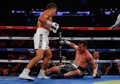  Gennady Golovkin knocked out Daniel Geale in the third round. (Getty)