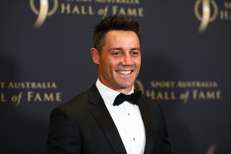 MELBOURNE, AUSTRALIA - OCTOBER 10: Cooper Cronk arrives ahead of the Sport Australia Hall of Fame Induction and Awards Gala Dinner at Crown Palladium on October 10, 2019 in Melbourne, Australia. (Photo by Graham Denholm/Getty Images)