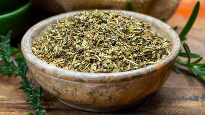 bowl dried herbs provence