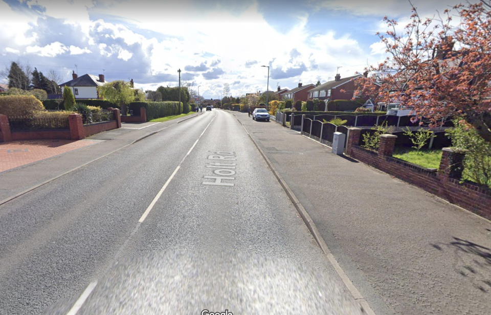 A man has died after being bitten by a dog at a property on Holt Road, Wrexham, Wales. (Google)