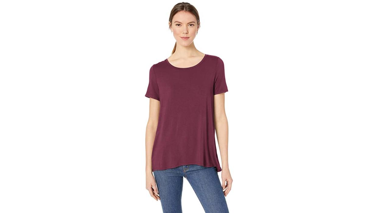 Amazon Essentials Relaxed Fit Scoop Neck Swing Tee (Photo: Amazon)