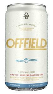 OFFFIELD’s cannabis-infused sports drink will be produced in Lakewood’s facility in Long Beach, California. (Package Concept Only)