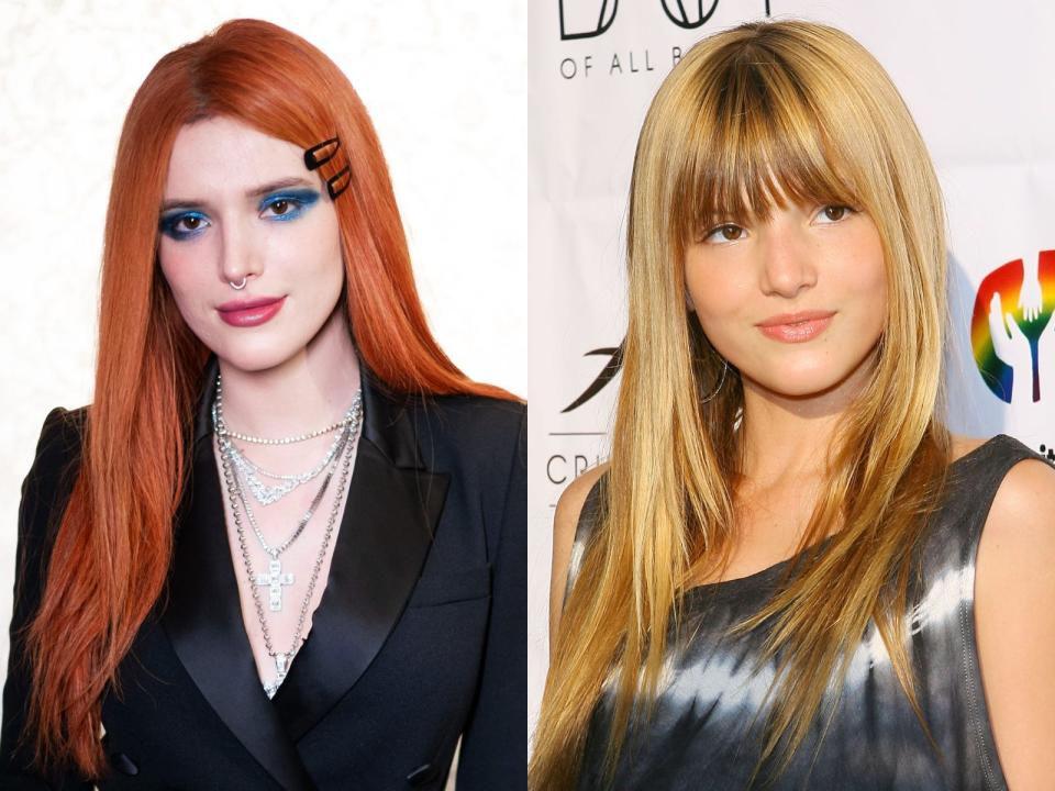 bella thorne red blonde