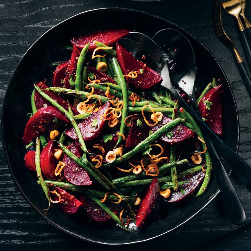 Roasted Beets and Charred Green Beans