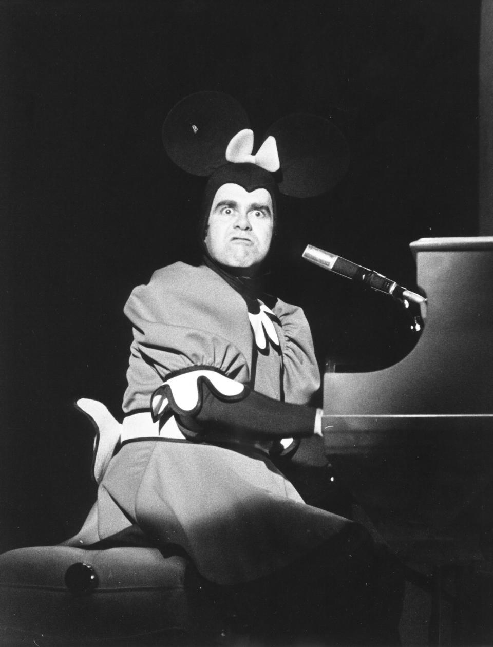 John at The Forum in Inglewood,&nbsp;California, dressed as Minnie Mouse.
