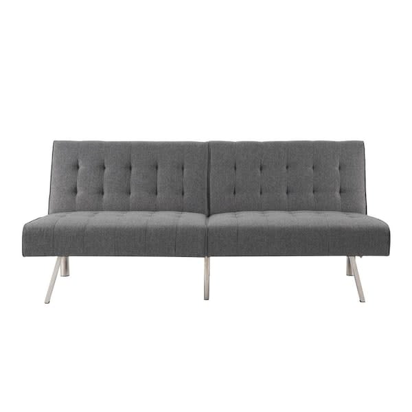 <h2>Homestock Linen Tufted Split Back Futon Sofa Bed</h2><br><strong>When your apartment won't fit a pullout sofa: </strong>This affordable, industrial, adjustable futon couch has compact bonus sleep space covered.<br><br><em>Shop <strong><a href="https://www.homedepot.com/p/HOMESTOCK-Gray-Linen-Tufted-Split-Back-Futon-Sofa-Bed-Linen-Couch-Bed-Futon-Convertible-Sofa-Bed-with-Metal-Legs-98837/322315006" rel="nofollow noopener" target="_blank" data-ylk="slk:Home Depot" class="link ">Home Depot</a></strong></em><br><br><strong>Homestock</strong> Linen Tufted Split Back Futon Sofa Bed, $, available at <a href="https://go.skimresources.com/?id=30283X879131&url=https%3A%2F%2Fwww.homedepot.com%2Fp%2FHOMESTOCK-Gray-Linen-Tufted-Split-Back-Futon-Sofa-Bed-Linen-Couch-Bed-Futon-Convertible-Sofa-Bed-with-Metal-Legs-98837%2F322315006" rel="nofollow noopener" target="_blank" data-ylk="slk:Home Depot" class="link ">Home Depot</a>