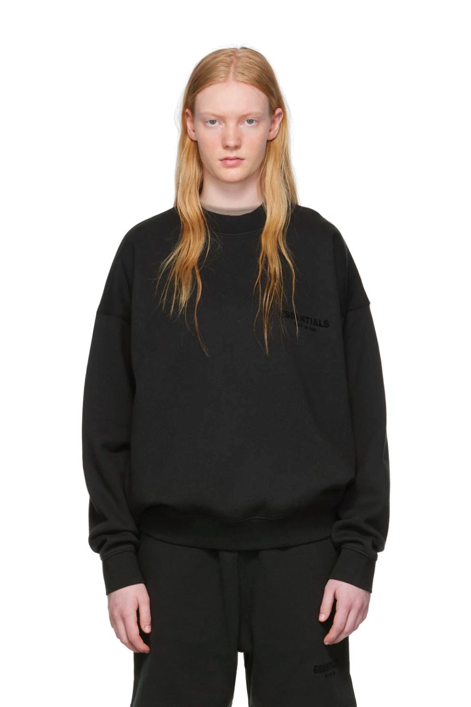 19) Essentials Black Crewneck Sweatshirt