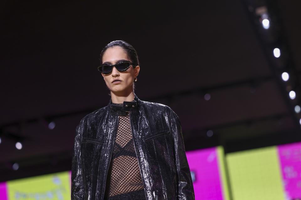 A model wears a creation for the Christian Dior Spring/Summer 2024 womenswear fashion collection presented Tuesday, Sept. 26, 2023 in Paris. (AP Photo/Vianney Le Caer)