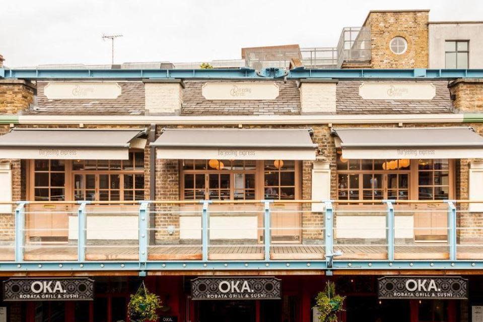 The exterior of Darjeeling Express, in Kingly Court, Carnaby (Ming Tang-Evans)