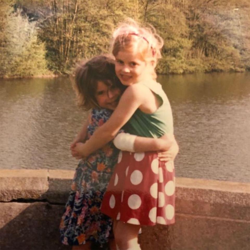 Eugenie poked some fun at her sister's style as a youngster, captioning this sweet shot, "<a href="https://www.instagram.com/explore/tags/tbt/" rel="nofollow noopener" target="_blank" data-ylk="slk:#tbt;elm:context_link;itc:0;sec:content-canvas" class="link ">#tbt</a> to when Beatrice wore the same outfit all the time and I loved her for it...."