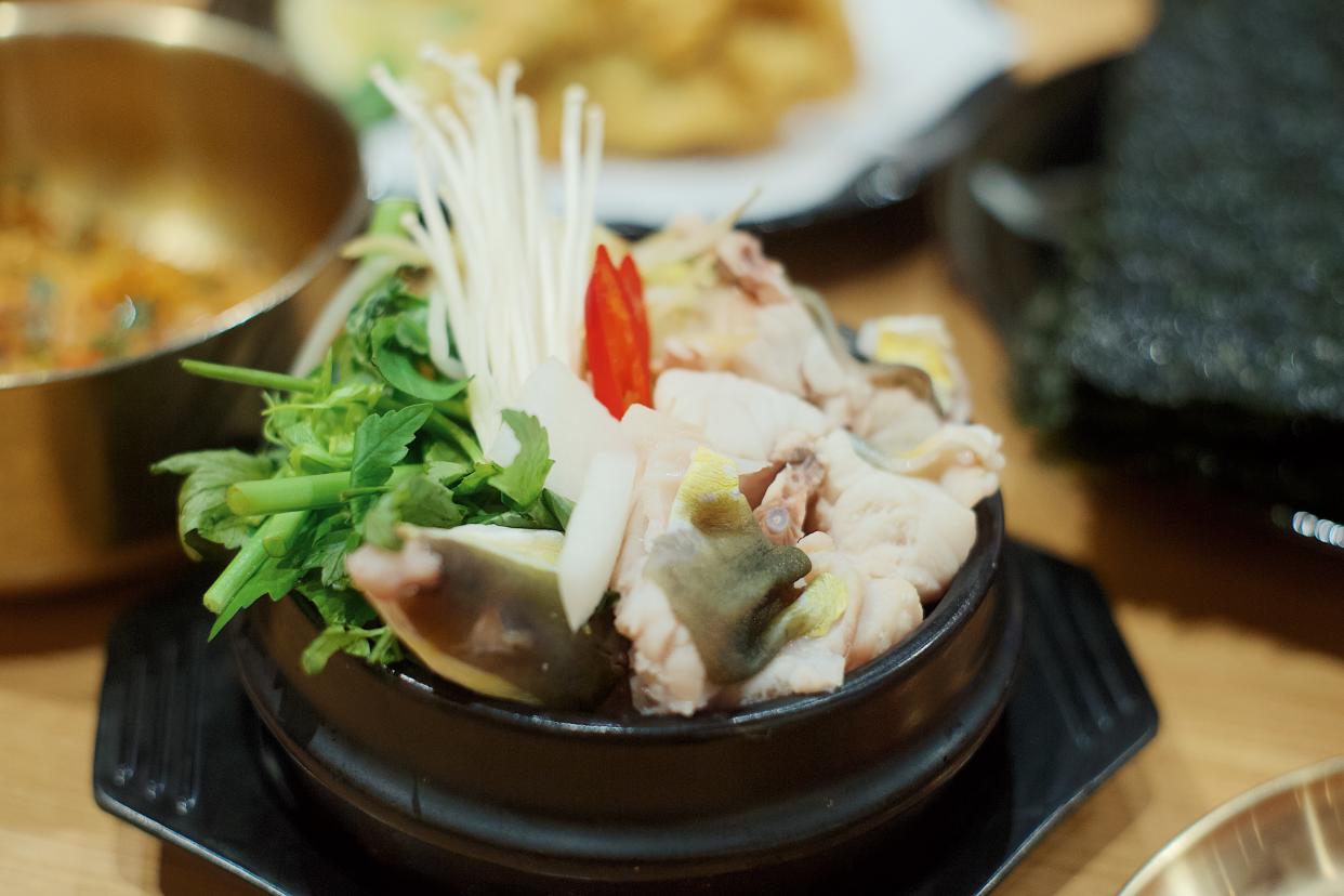 Puffer fish claypot fish. (PHOTO: SBCD Korean Tofu Restaurant)