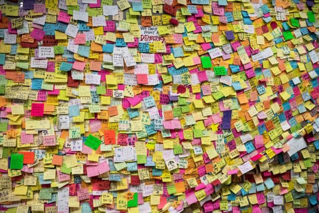 Great Wall of Sticky Notes, The Hong Kong Protests. October…