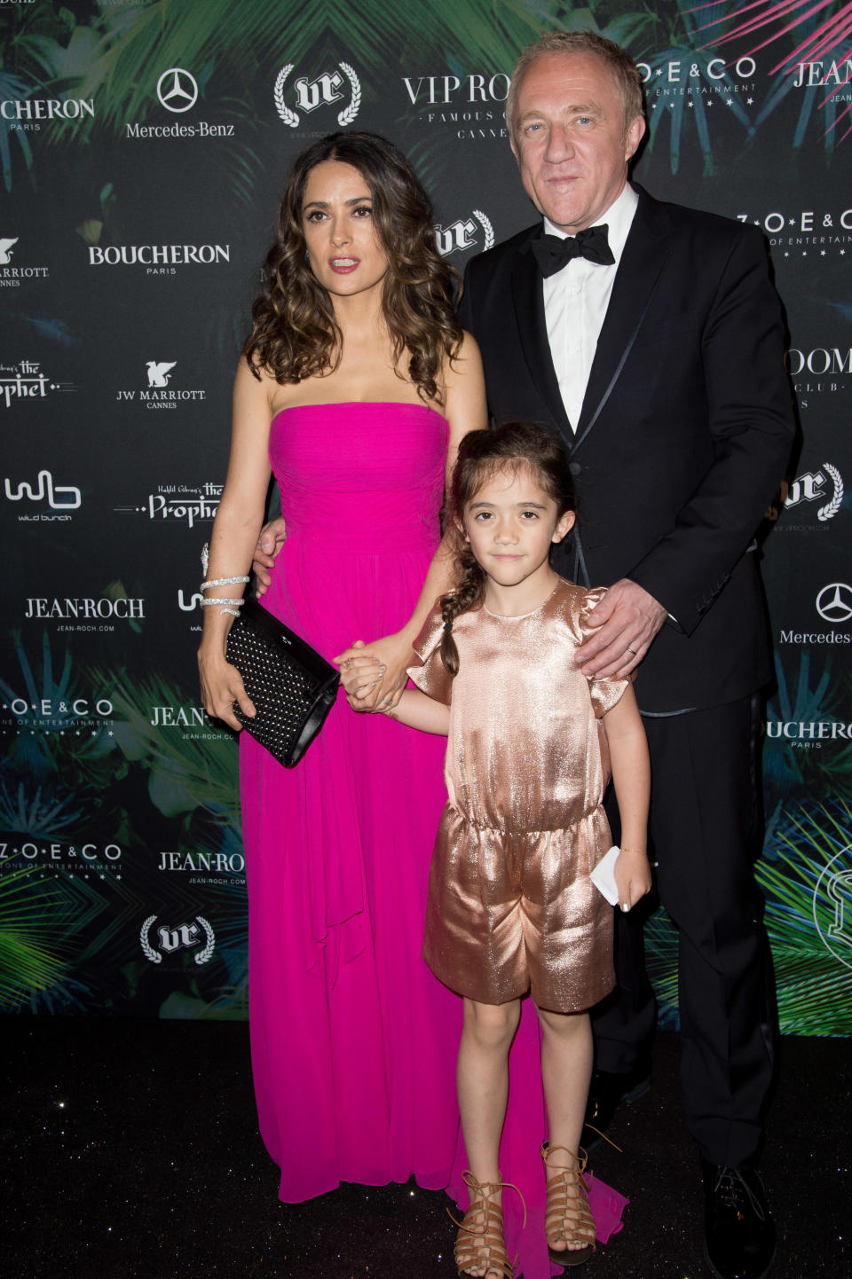 Salma Hayek and Francois Pinault with daughter Valentina at the 