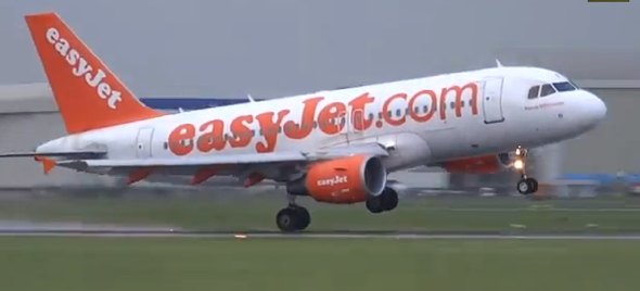 Easyjet plane aborts terrifying landing in windy conditions