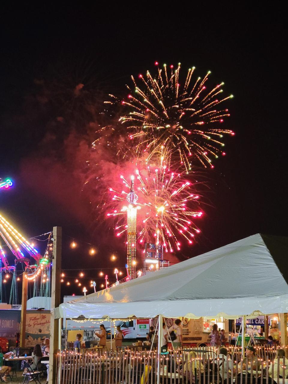 Fireworks light the sky in 2022 at the Wall Township Fair.